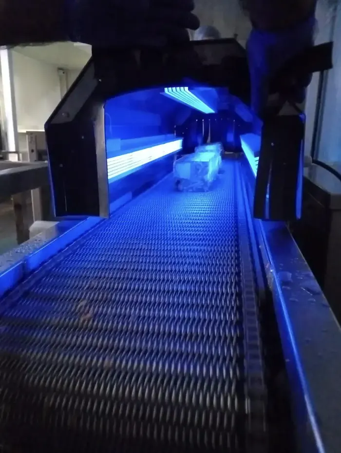 Túnel de sanitización UV-C de fiambres en Don Pascual, Chillán, Chile